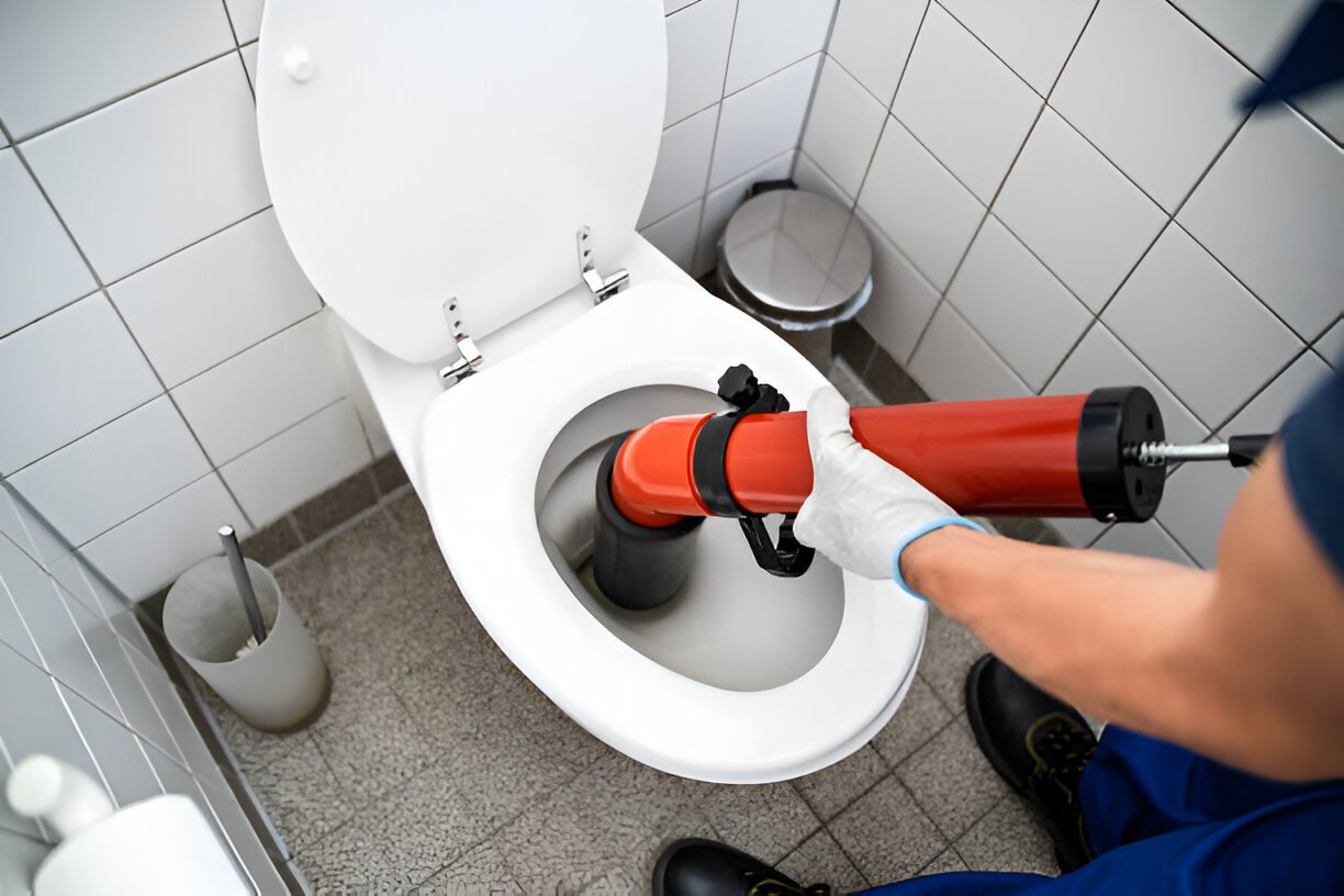 clogged toilet repair